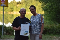 Wójt Sylwia Cieślar oraz laureat IV miejsca w klasyfikacji indywidualnej